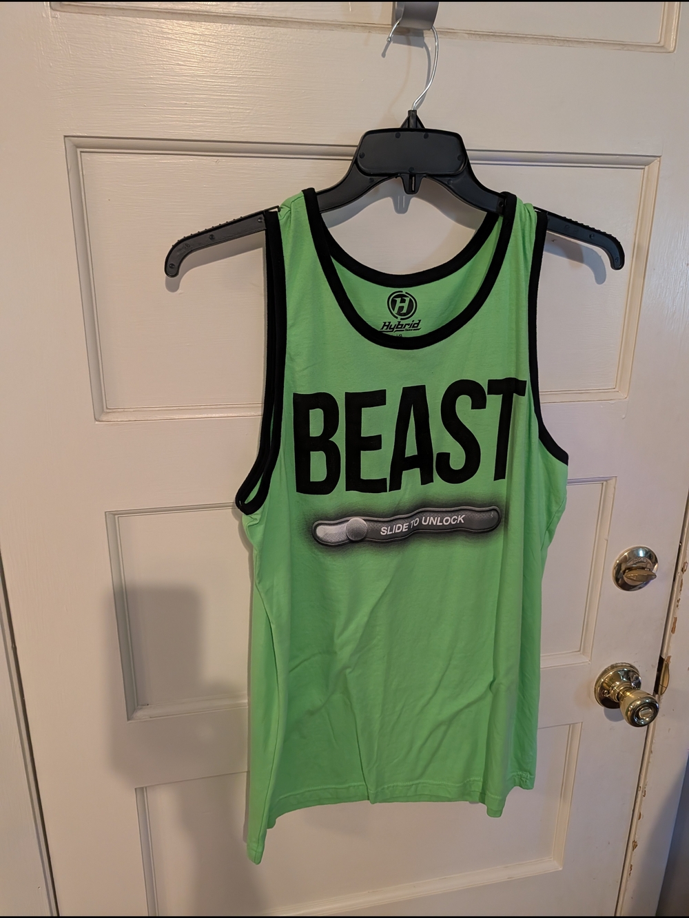 Hybrid Apparel Green & Black "BEAST" Tank Top